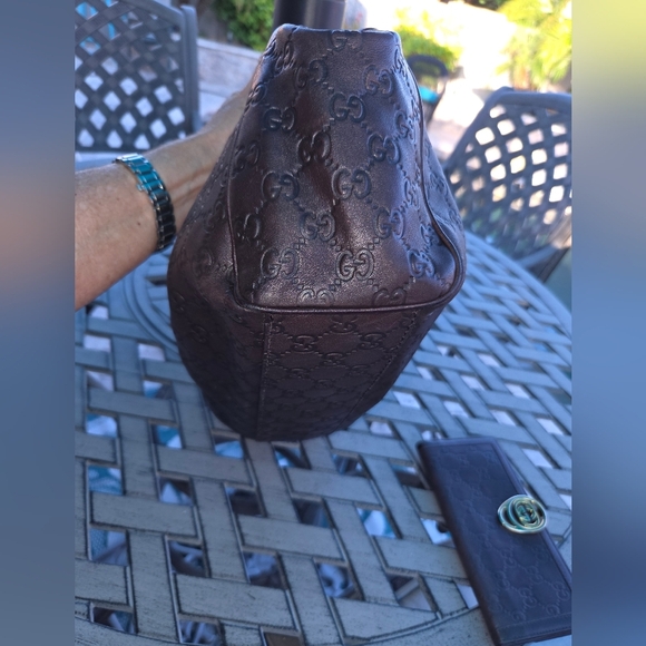 Gucci Guccissima Sukey Brown Shoulder Bag With Wallet. C.O.A - Picture 13 of 13